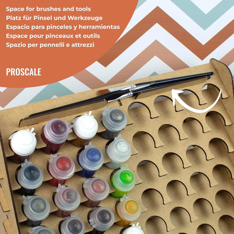 ProScale Paint Rack for model paints. Hobby craft Citadel compatible wall paint rack stand holder organiser storage for miniature warhammer art artists (33 mm) - Image 5